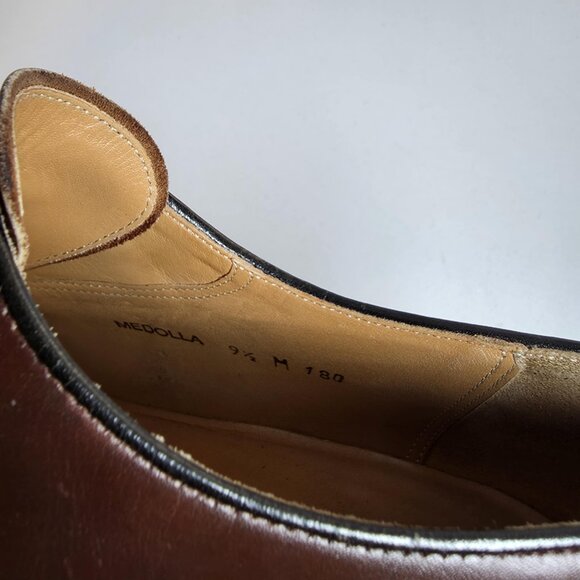 MEZLAN MEDOLLA MENS LEATHER SHOES BROWN SQUARE TOED SIZE 9.5 MADE IN SPAIN - Picture 11 of 11